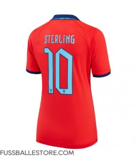 Günstige England Raheem Sterling #10 Auswärtstrikot Damen WM 2022 Kurzarm
